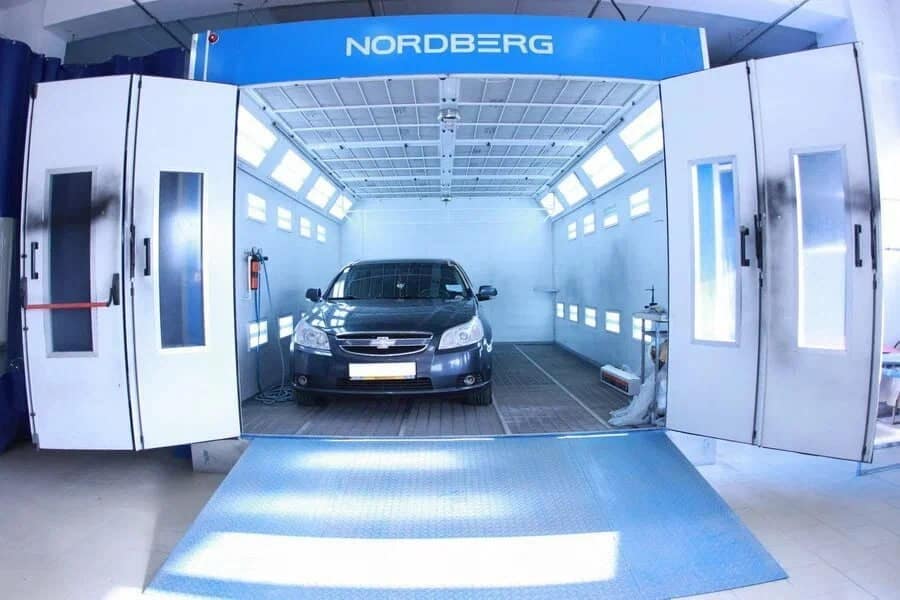 A modern and clean auto repair shop.