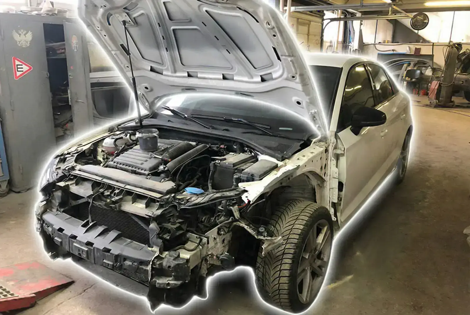 A mechanic working under a car.