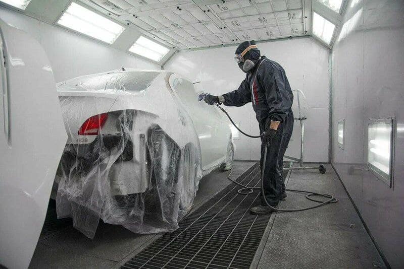 A modern and clean auto repair shop.